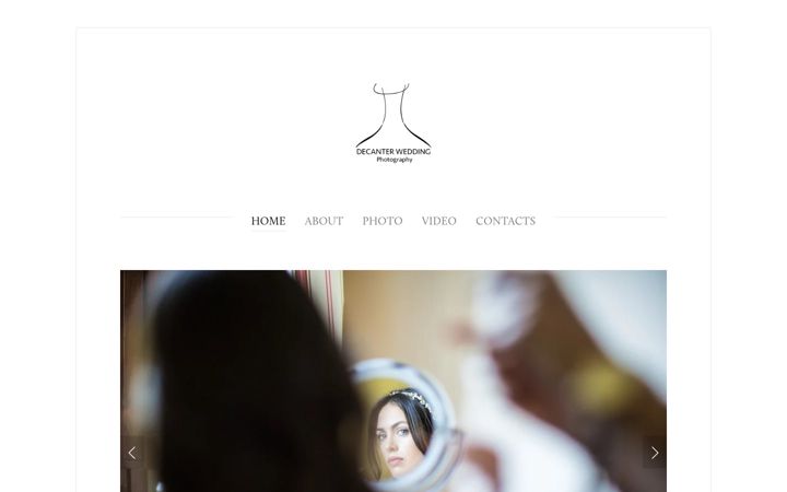 Screenshot of decanterwedding.com