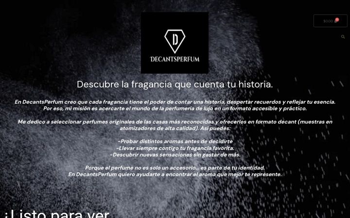 Screenshot of decantsperfum.com