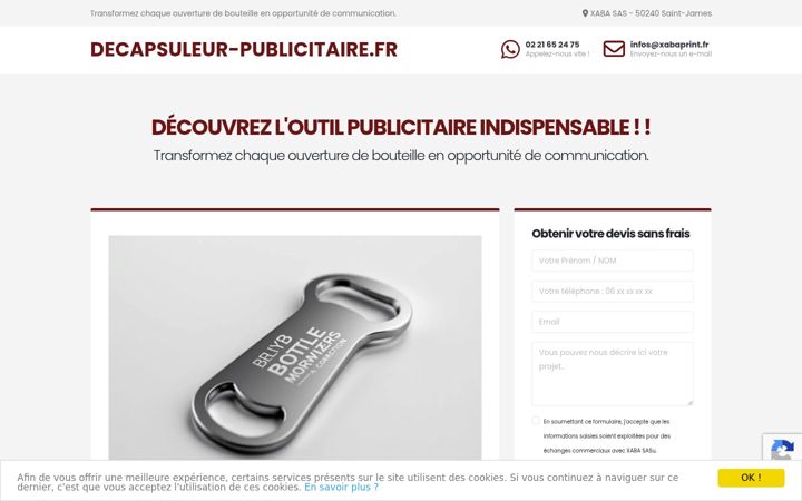 Snímek obrazovky decapsuleur-publicitaire.fr