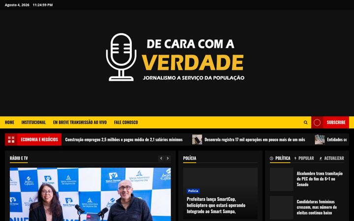 Screenshot stránky decaracomaverdade.com.br