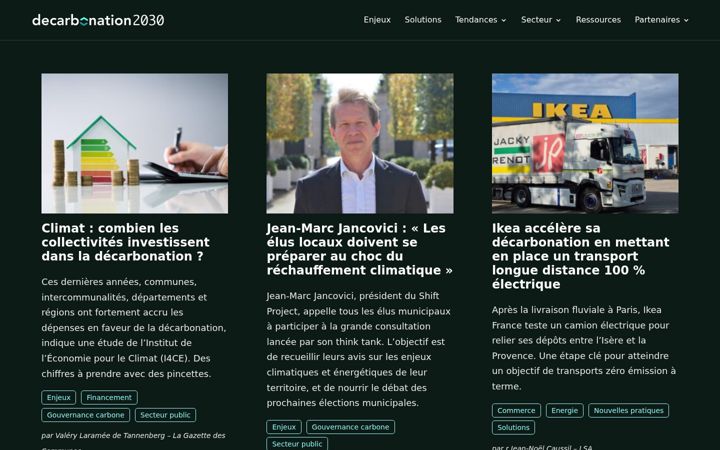 Snímek obrazovky decarbonation2030.fr