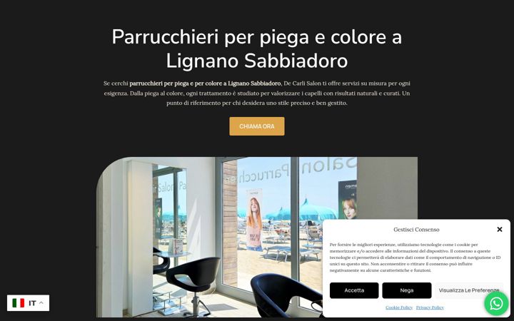 Screenshot of decarlisalonbeach.it