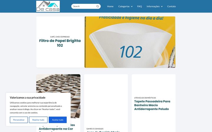 Screenshot stránky decasablog.com.br