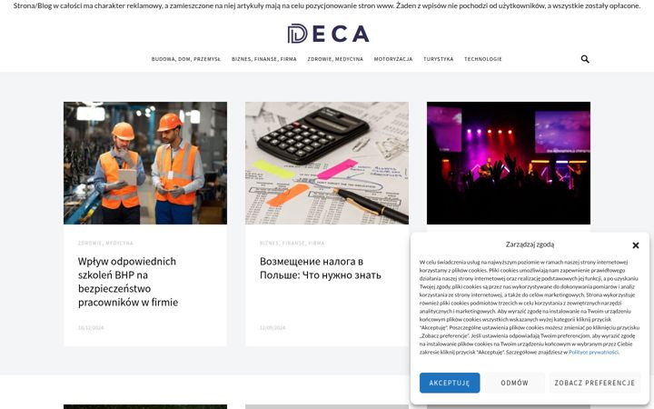 Screenshot von decastell.pl