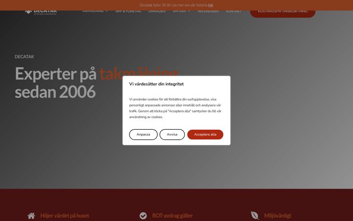 Screenshot of decatak.se