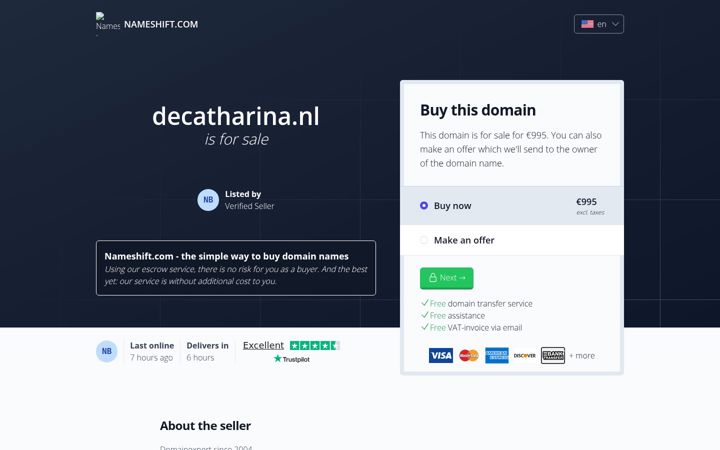 Screenshot of decatharina.nl