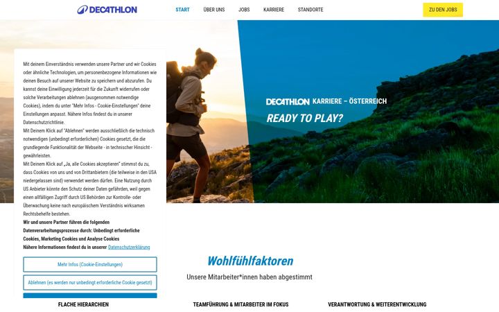 Screenshot of decathlon-karriere.at