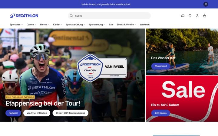 Screenshot of decathlon.at