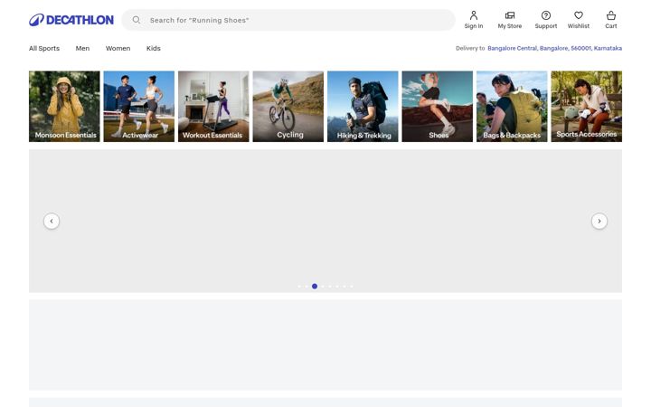 Screenshot of decathlon.in