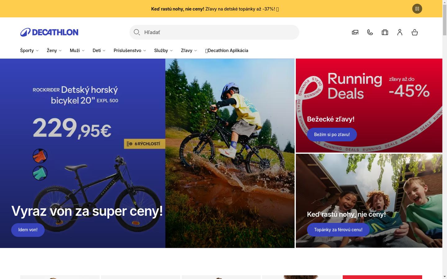 Screenshot of decathlon.sk