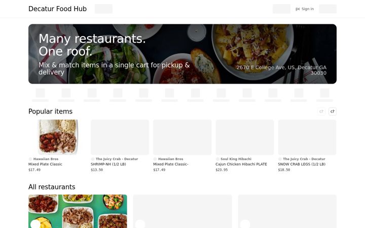 Screenshot of decaturfoodhub.com