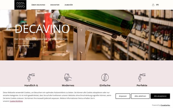 Screenshot of decavino.com