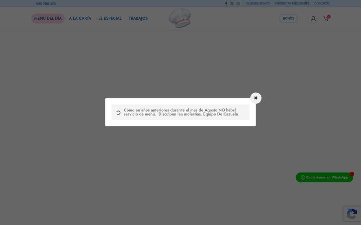 Screenshot ta' decazuela.es