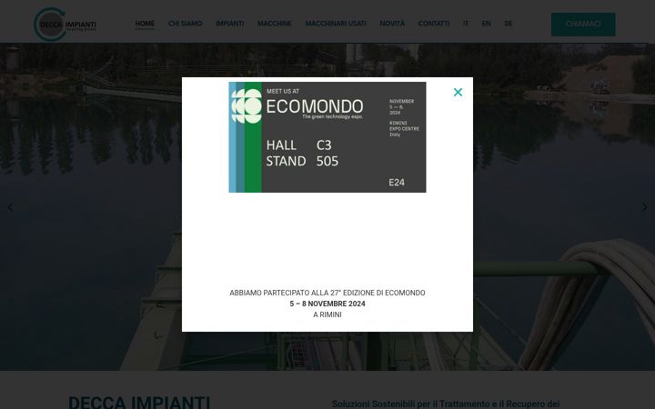Screenshot of decca.it