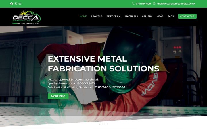 Screenshot of deccaengineeringltd.co.uk