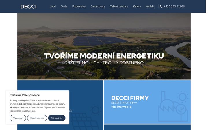 Skärmbild av decci.cz