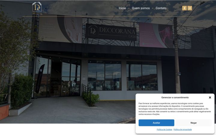Screenshot stránky deccoranacasa.com.br