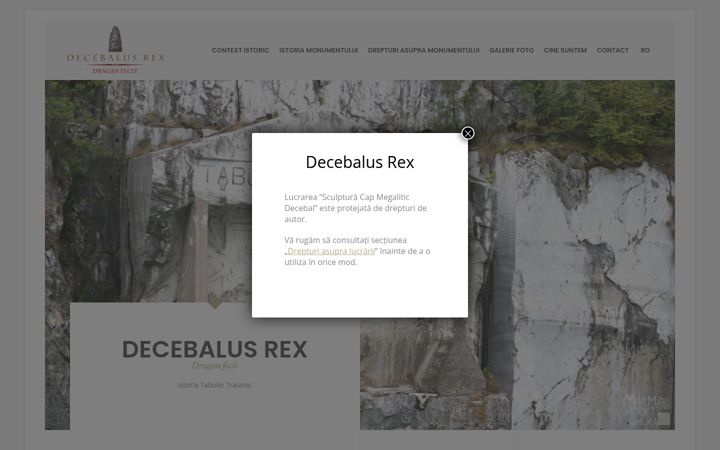 Screenshot of decebalusrex.ro