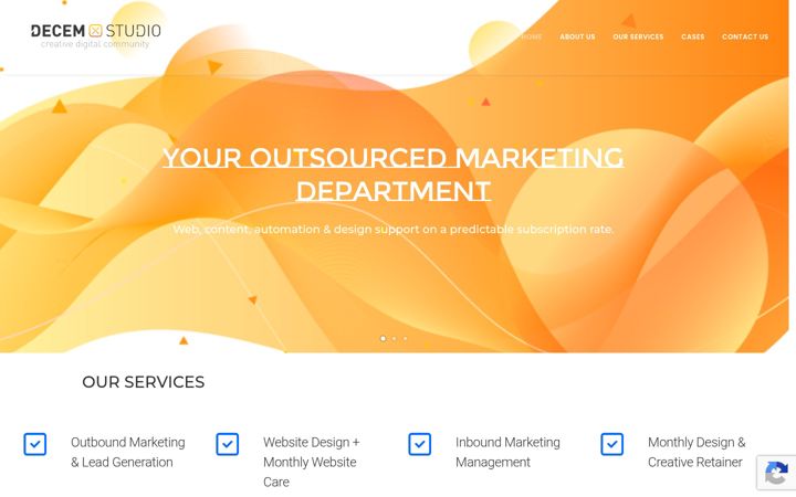 Screenshot of decem-studio.com