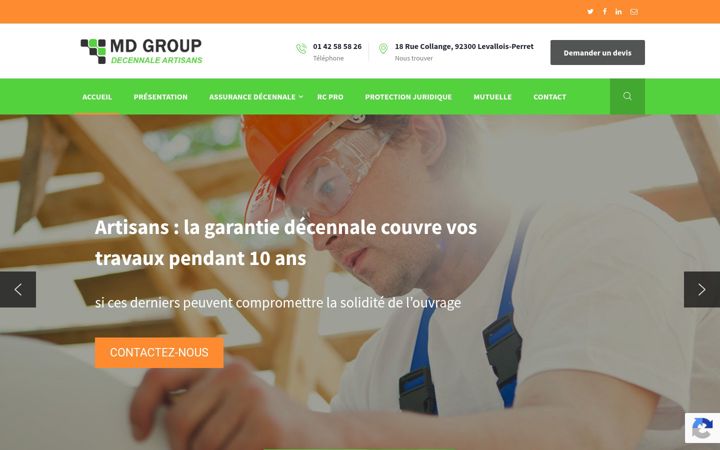 Ekraanipilt saidist decennale-artisans.fr