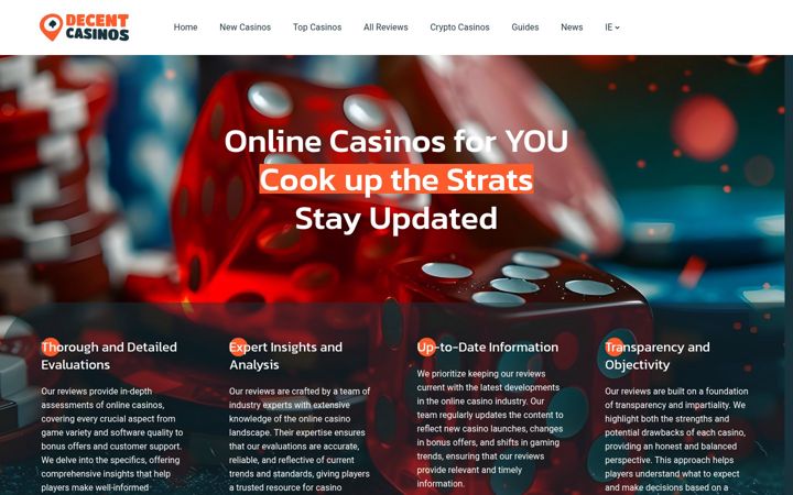 Screenshot of decent-casinos.com