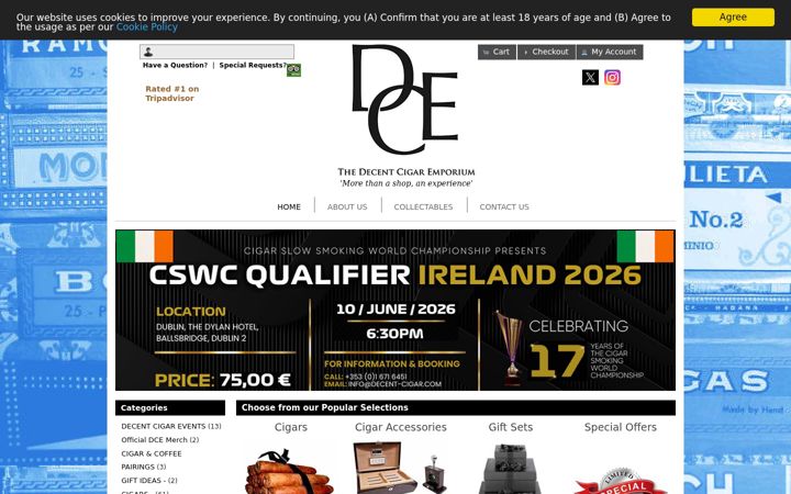 Screenshot of decent-cigar.com