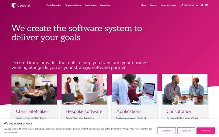 Screenshot of decentgroup.co.uk