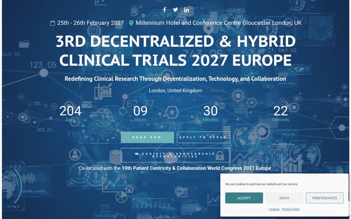 Screenshot of decentralizedtrialscongress.co.uk
