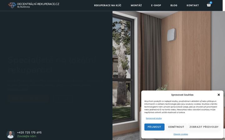 Skärmbild av decentralni-rekuperace.cz