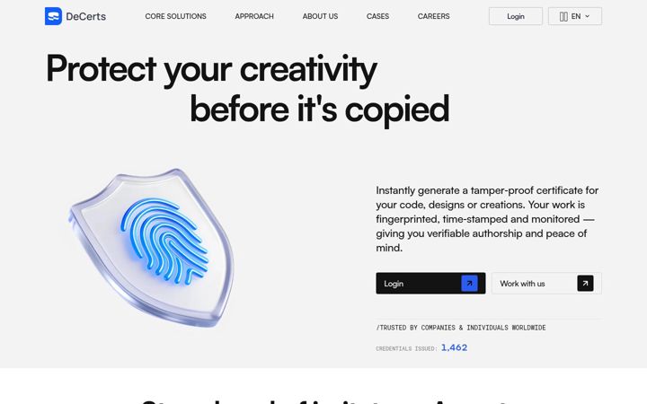 Screenshot of decerts.com