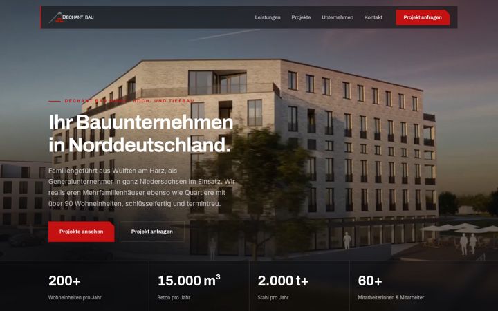 Screenshot of dechantbau.de