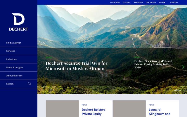 Screenshot of dechert.com