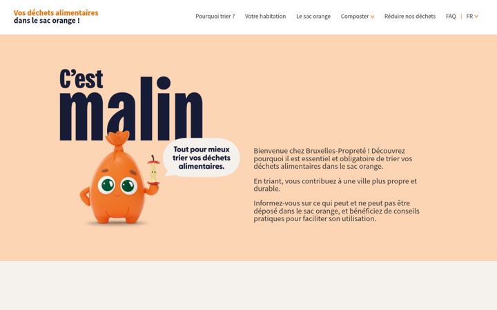 Screenshot of dechetsalimentaires.brussels