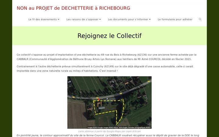 Ekraanipilt saidist dechetterie-richebourg.fr