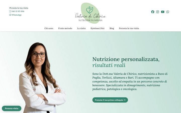 Screenshot of dechiriconutrizione.it
