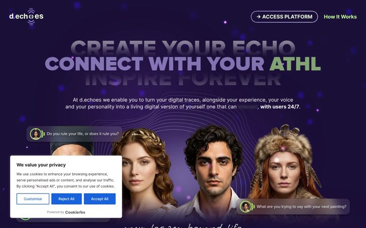 Screenshot of dechoes.com