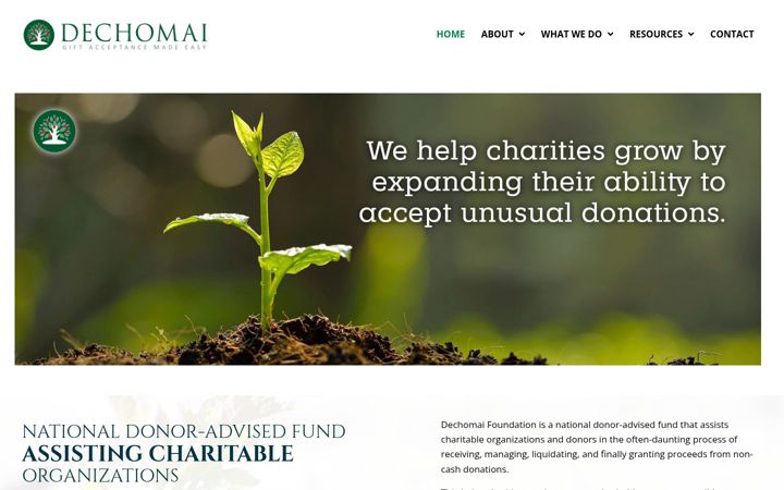 Screenshot of dechomai.org