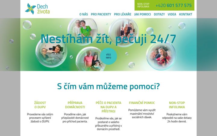 Skärmbild av dechzivota.cz
