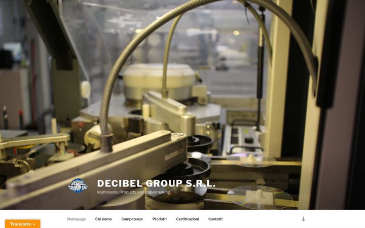 Ekrano kopija decibelgroup.it