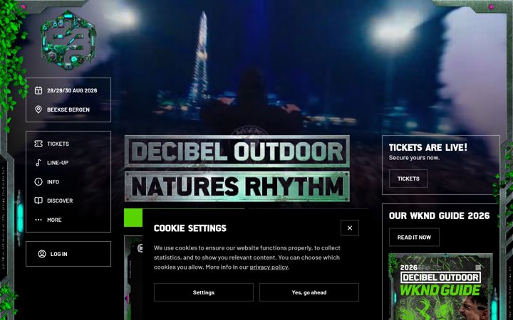 Screenshot of decibeloutdoor.com