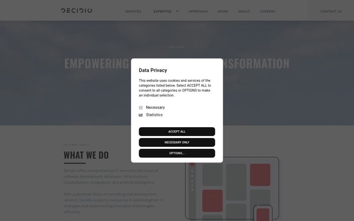 Екранна снимка на decid.io