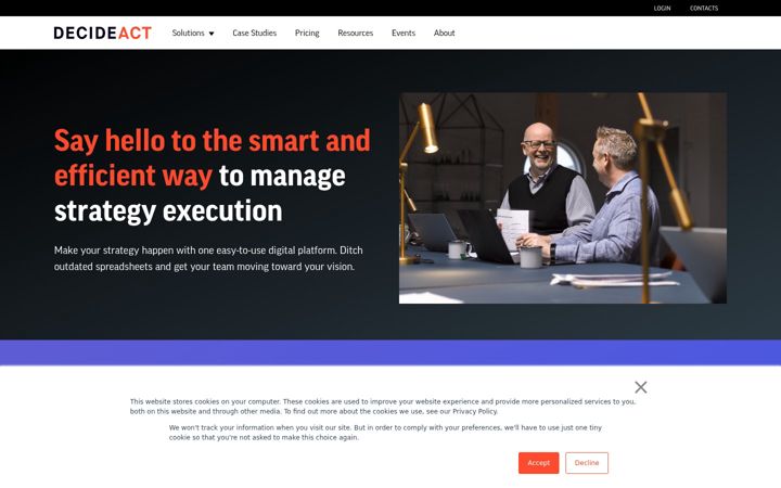Screenshot of decideact.net