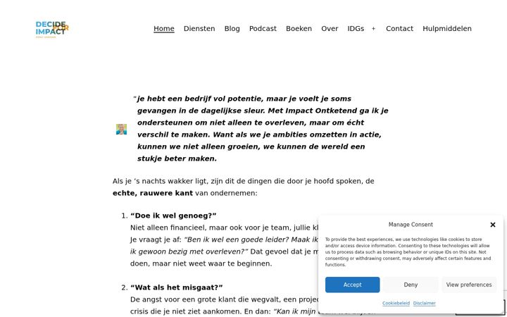 Screenshot of decideforimpact.nl