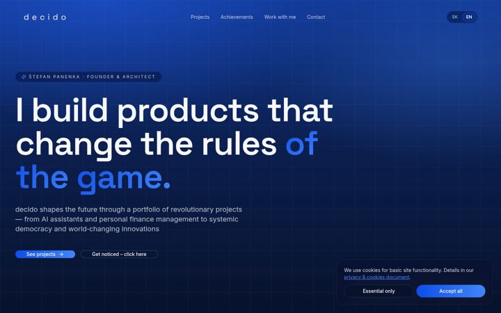 Screenshot of decido.sk
