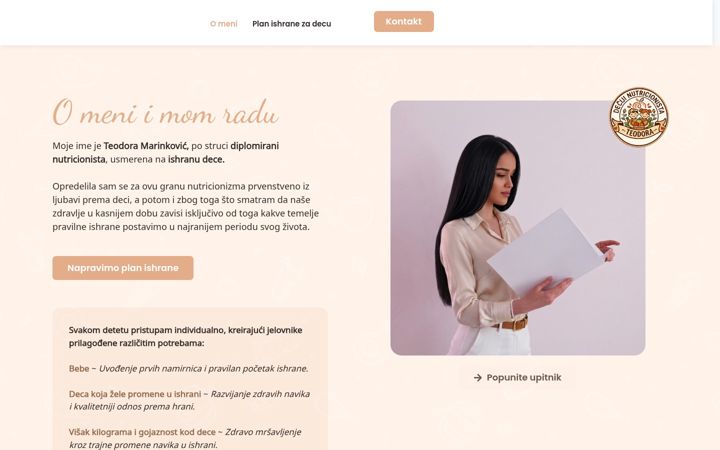 Screenshot of decijinutricionista.com