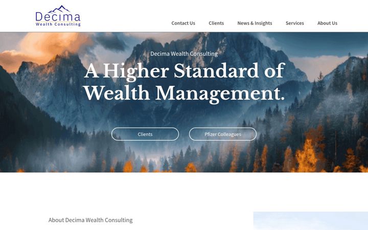 Screenshot of decimawealth.com