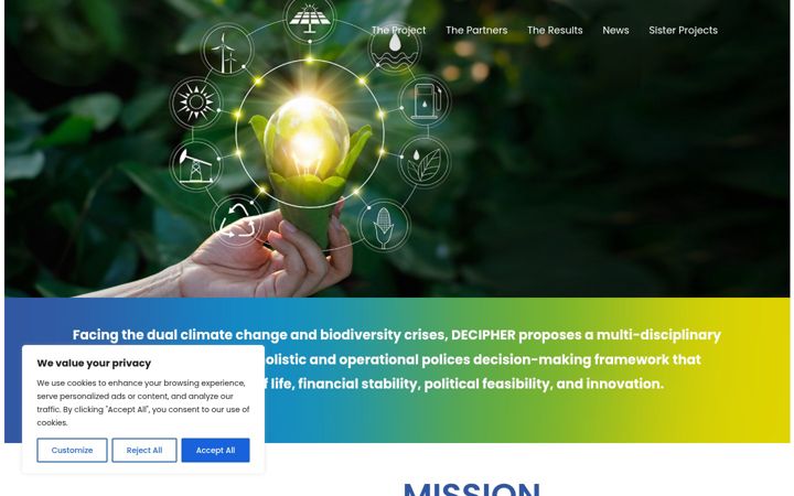 Screenshot of decipher-h2020.eu