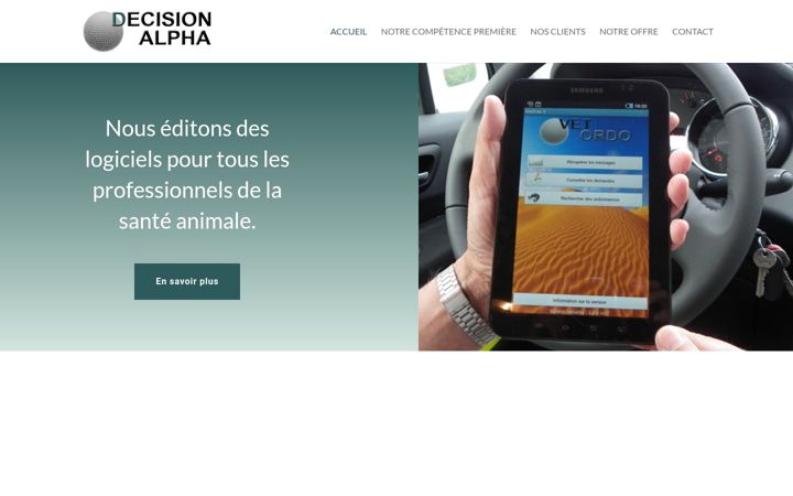 Screenshot of decision-alpha.com