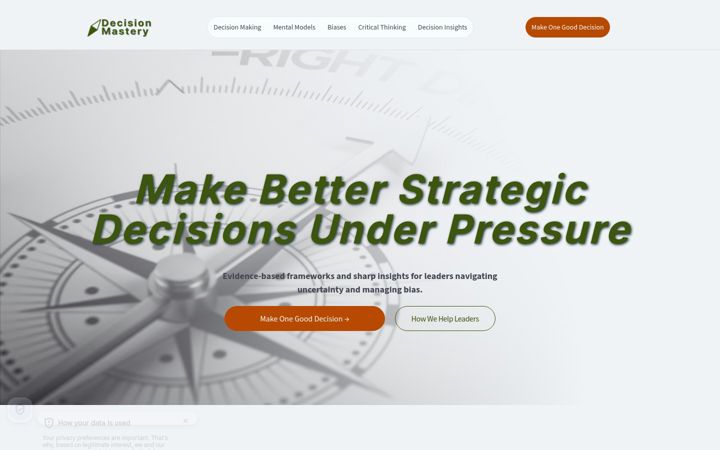 Screenshot of decision-mastery.com