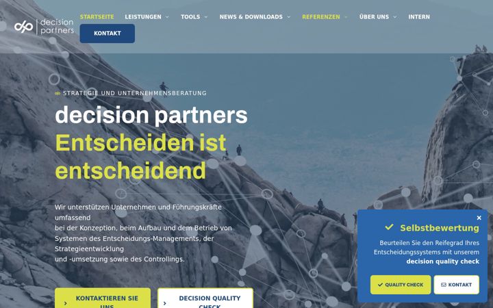 Screenshot of decision.partners